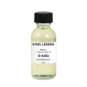 Steel Legend Men's Body Oil All Natural Fresh Aquatic and Adventurous Scent 1 oz